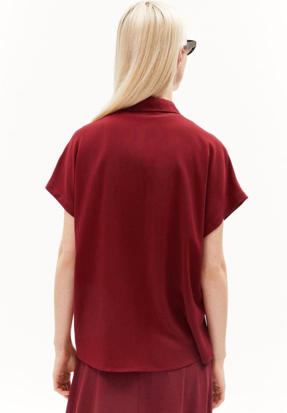 ARMEDANGELS LARISAANA Blouse Relaxed Fit made of LENZING™ ECOVERO™ Viscose Tmavě | ZYTPM9506