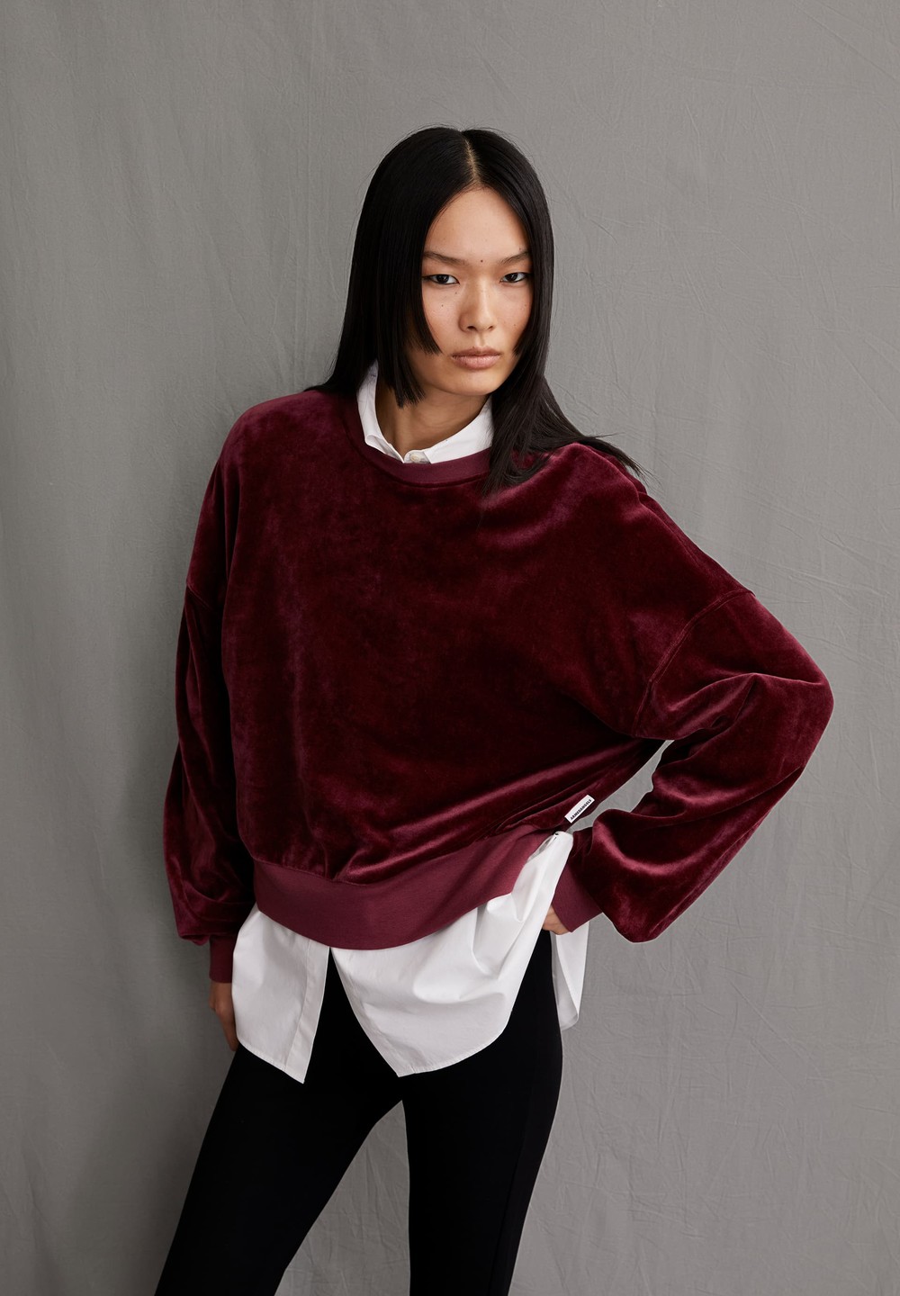 ARMEDANGELS LEDIANAA Sweatshirt Oversized Fit made of TENCEL™ Modal Mix Cranberry Juice | GKHBO5846