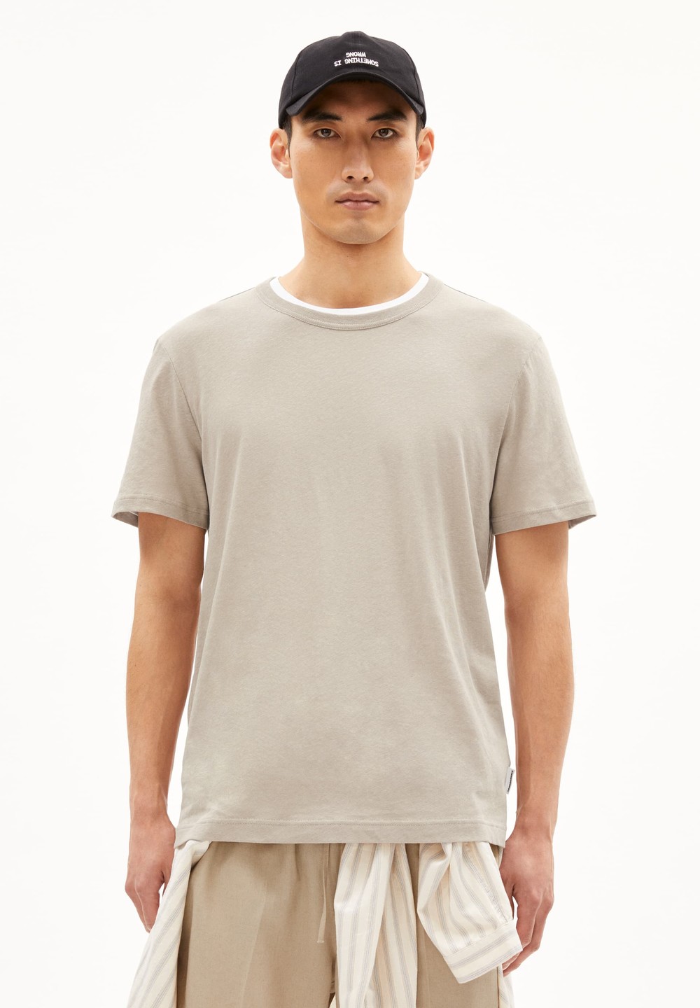 ARMEDANGELS MAARKOS LINO T-Shirt Relaxed Fit made of Linen-Mix Sand Stone | QUTSZ0652