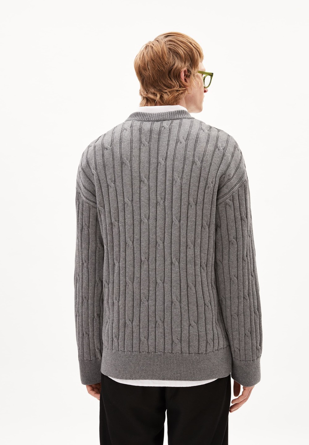 ARMEDANGELS MAASIMES Sweater Regular Fit made of Merino-Wool Mix Šedé | GPSFA4612