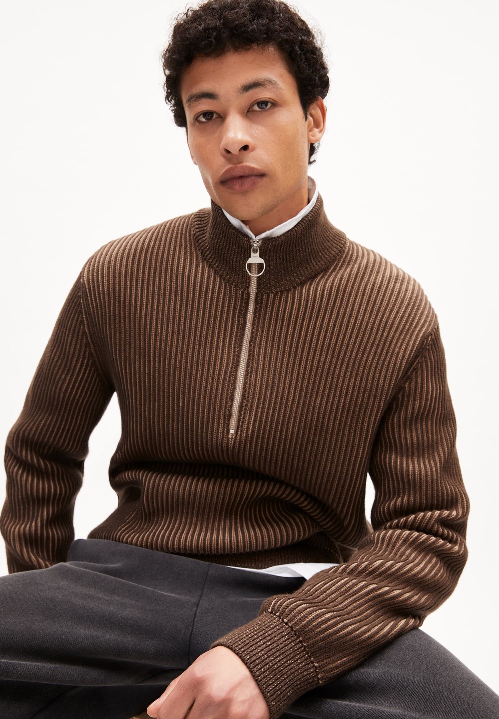 ARMEDANGELS MAATEY Sweater Regular Fit made of Organic Cotton Earth-cinnamon Dust | RZONX7841