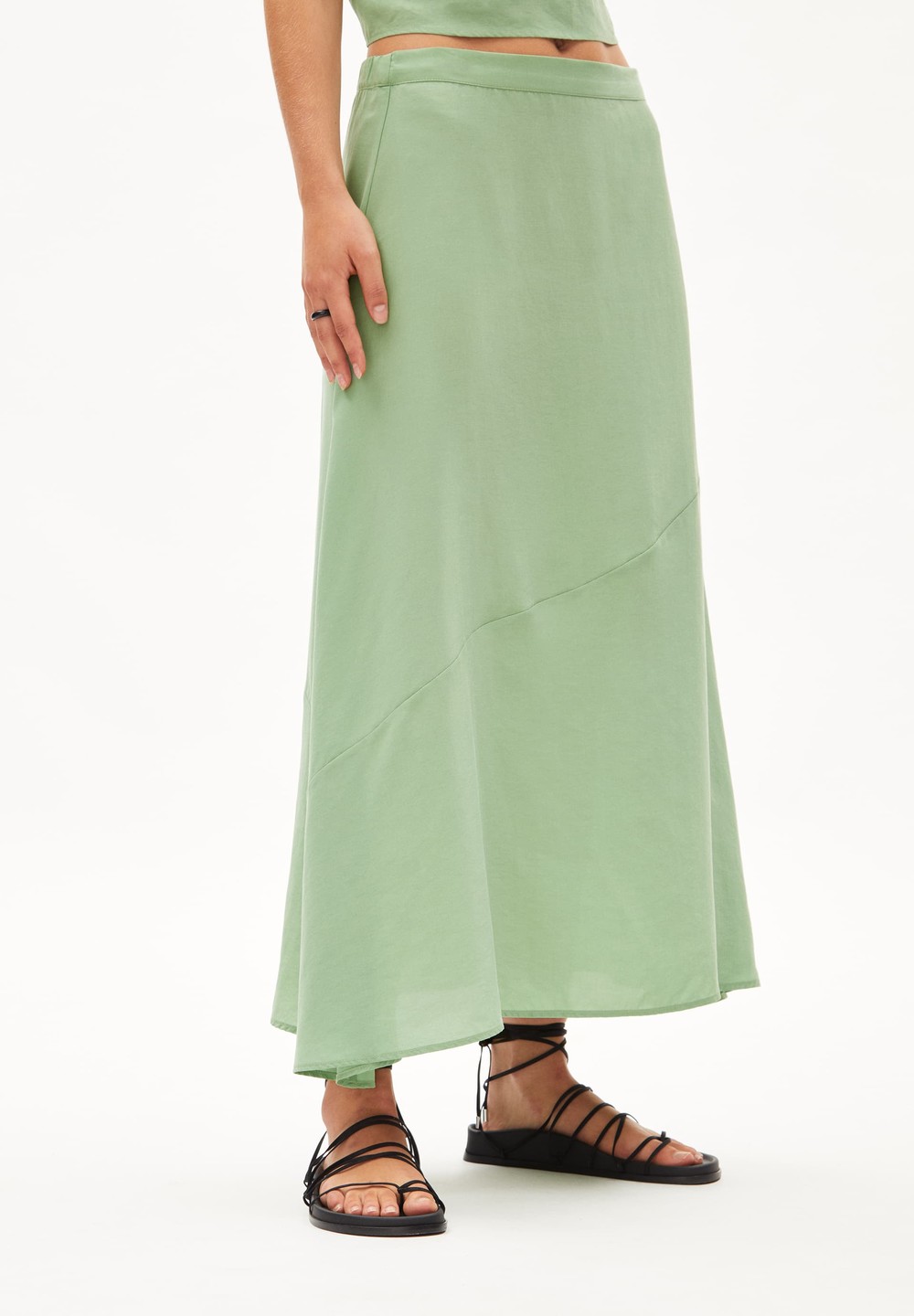 ARMEDANGELS MAGAALI Woven Skirt Regular Fit made of TENCEL™ Lyocell Zelene | HTIQS2789