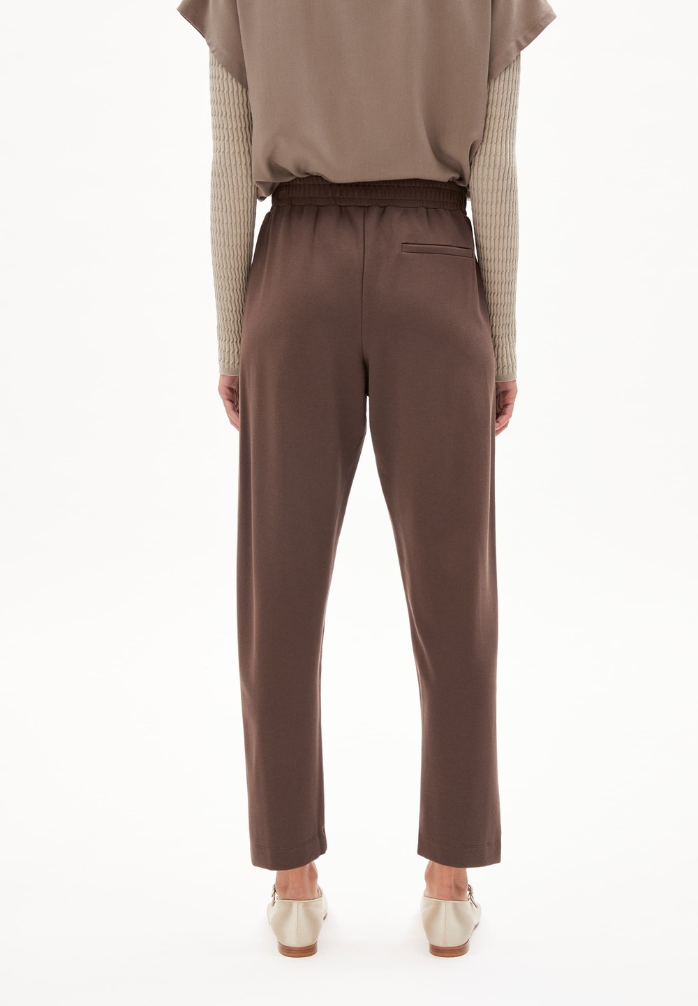 ARMEDANGELS MAGDAALENA Jersey Pants made of LENZING™ ECOVERO™ Mix Warm Slate | HMBTX7635