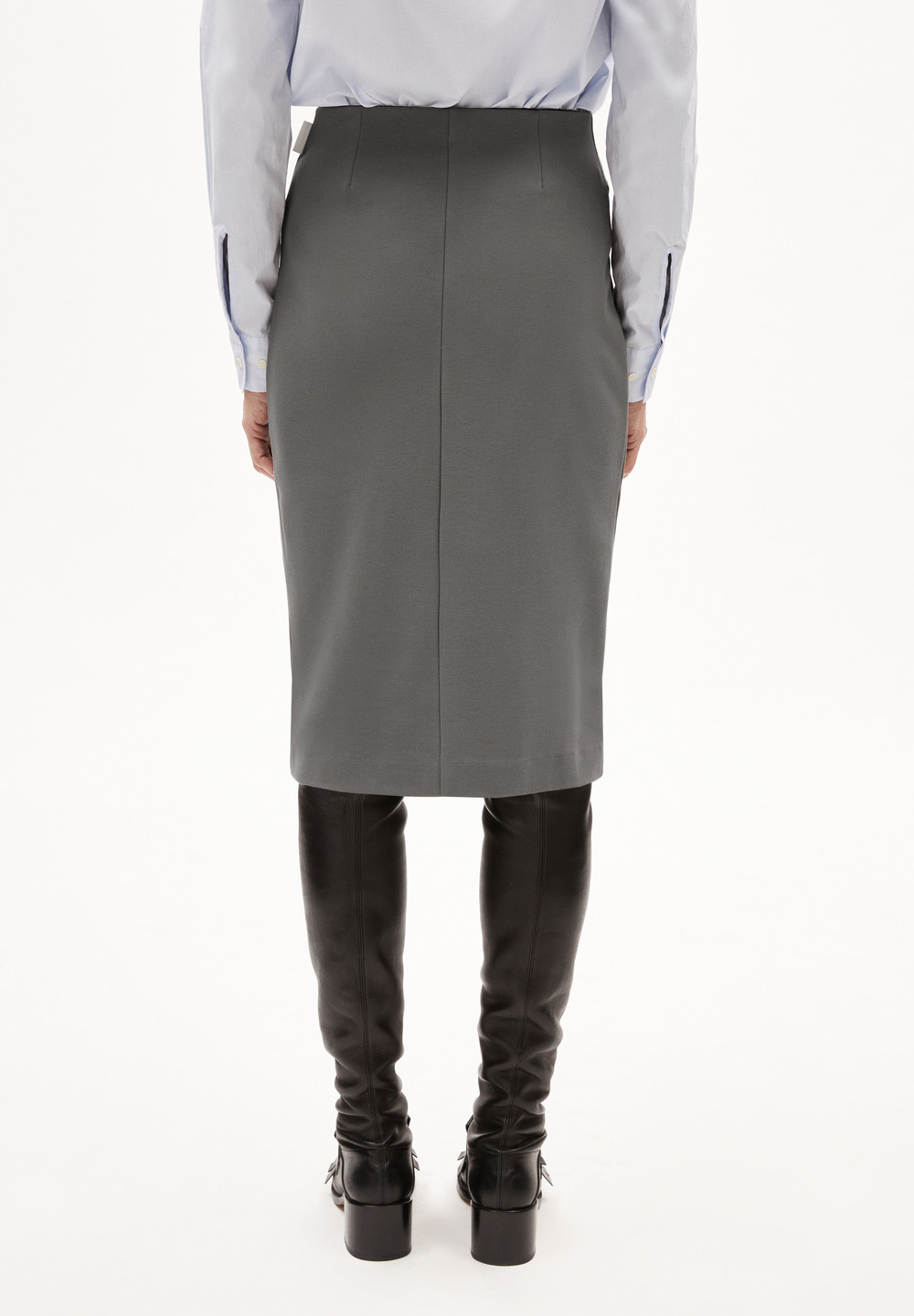 ARMEDANGELS MEDITAA Jersey Skirt Slim Fit made of LENZING™ ECOVERO™ Viscose Mix Iron Cast | HEKGB5603