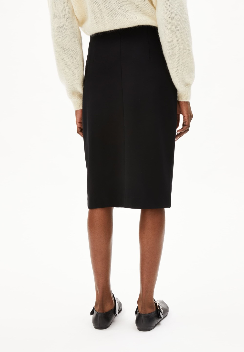 ARMEDANGELS MEDITAA Jersey Skirt Slim Fit made of LENZING™ ECOVERO™ Viscose Mix Černé | XJNEW5439