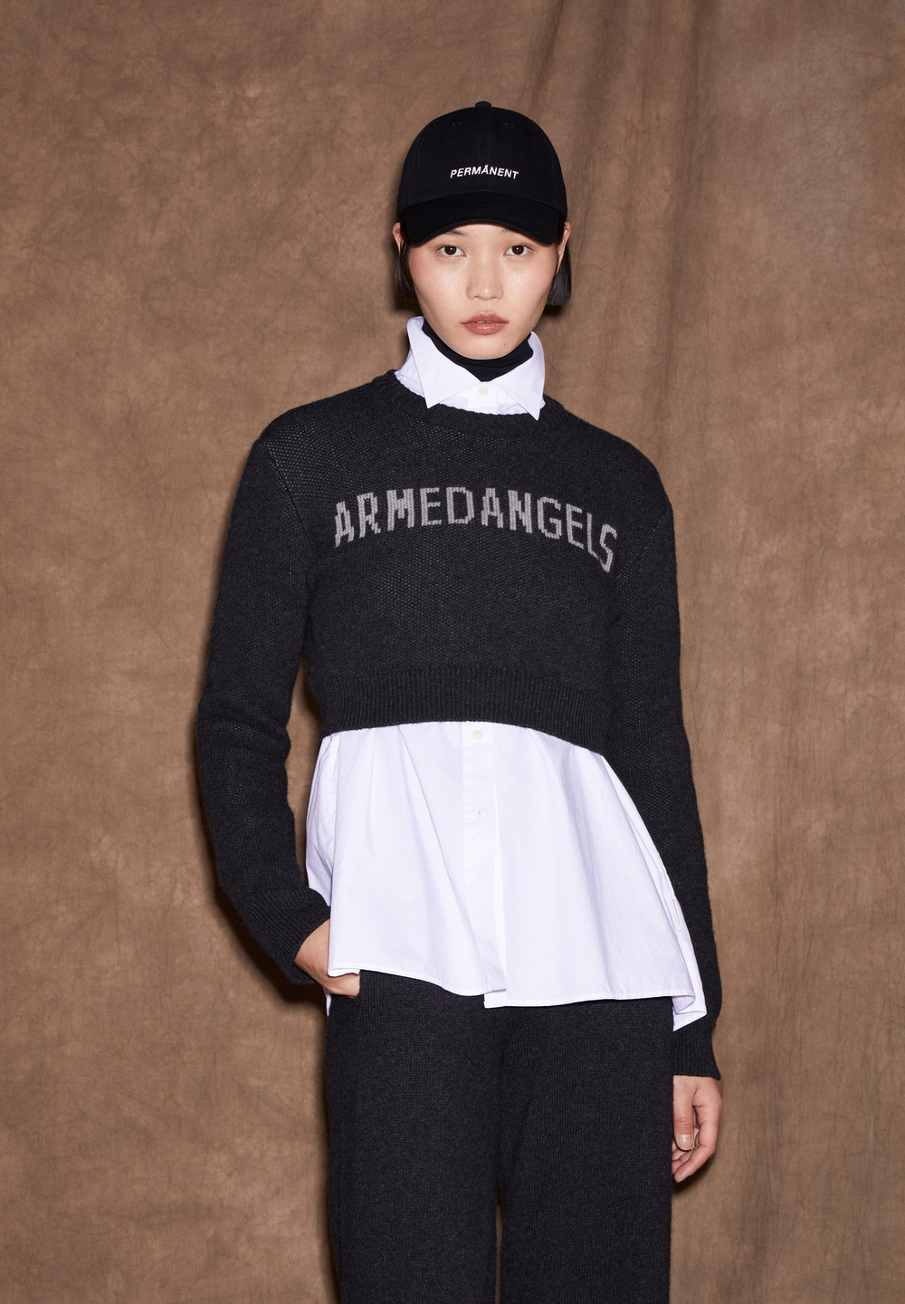 ARMEDANGELS MEJAA Sweater Slim Fit made of Organic Wool Mix Steel Melange | HTJPZ3459