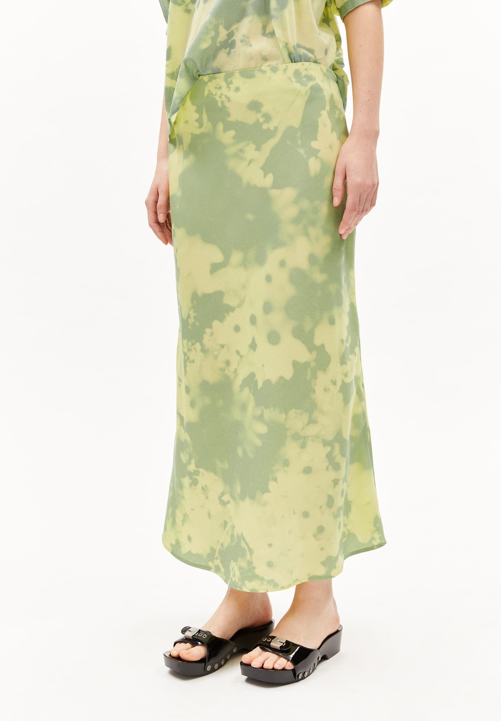 ARMEDANGELS MILAJAANA BLOMMAA Woven Skirt Regular Fit made of TENCEL™ Lyocell Mix Světle | GSIPQ1079