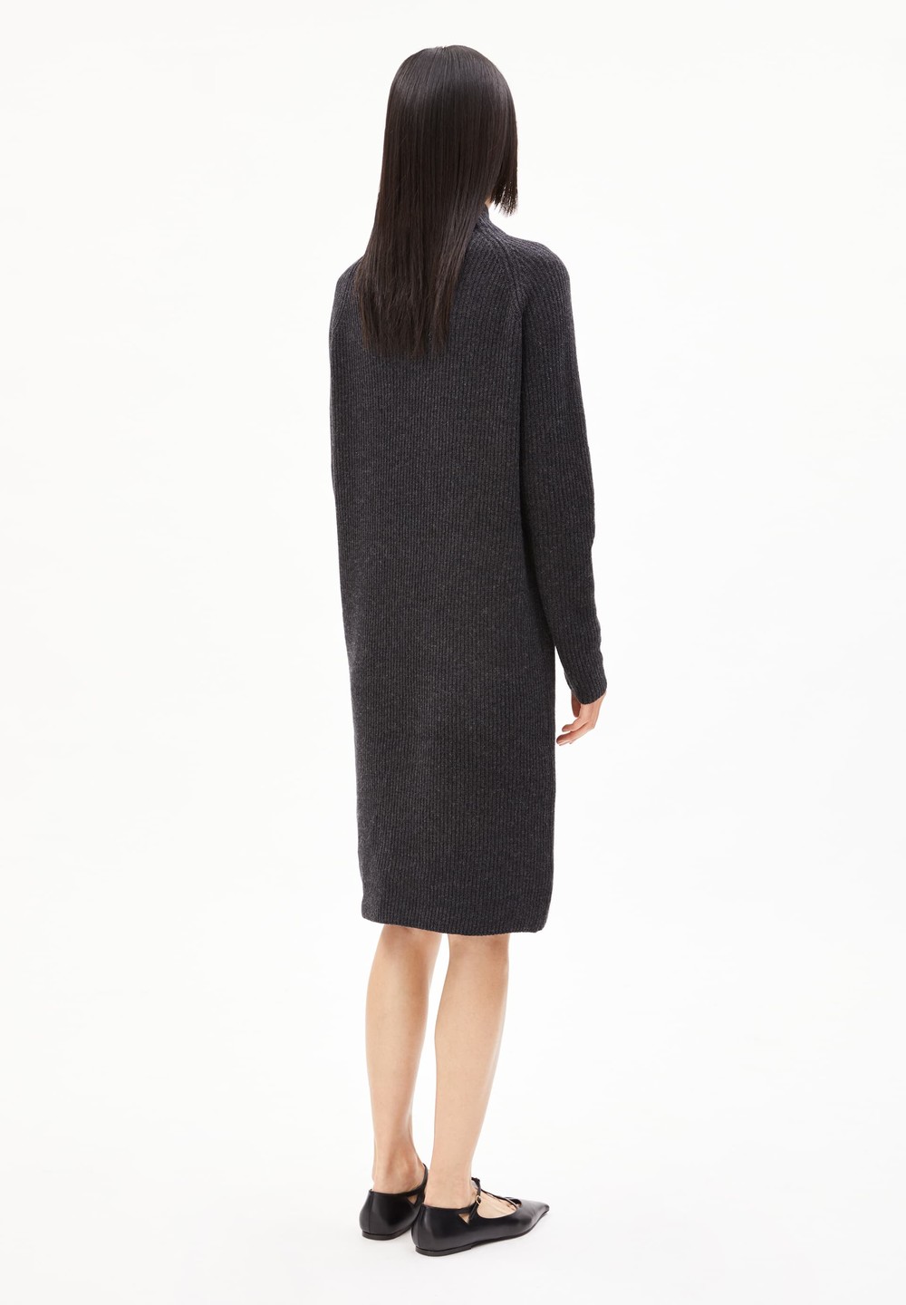 ARMEDANGELS MILLAANA Knit Dress Relaxed Fit made of Organic Wool Mix Steel Melange | GUWJI4082