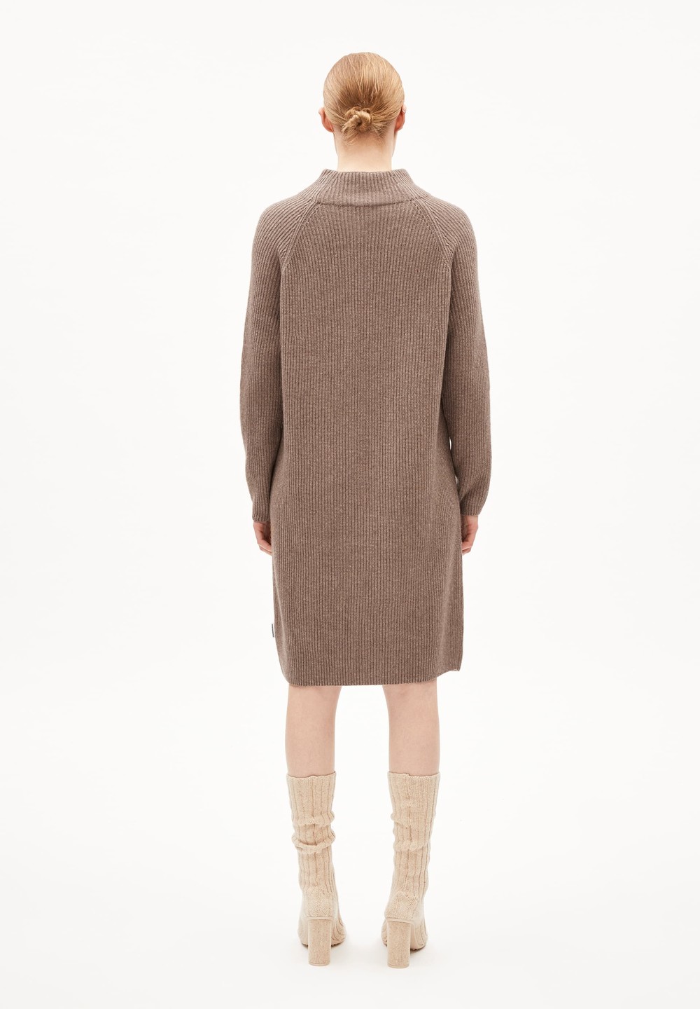 ARMEDANGELS MILLAANA Knit Dress Relaxed Fit made of Organic Wool Mix Cinnamon Dust Melange | XWNIQ5068