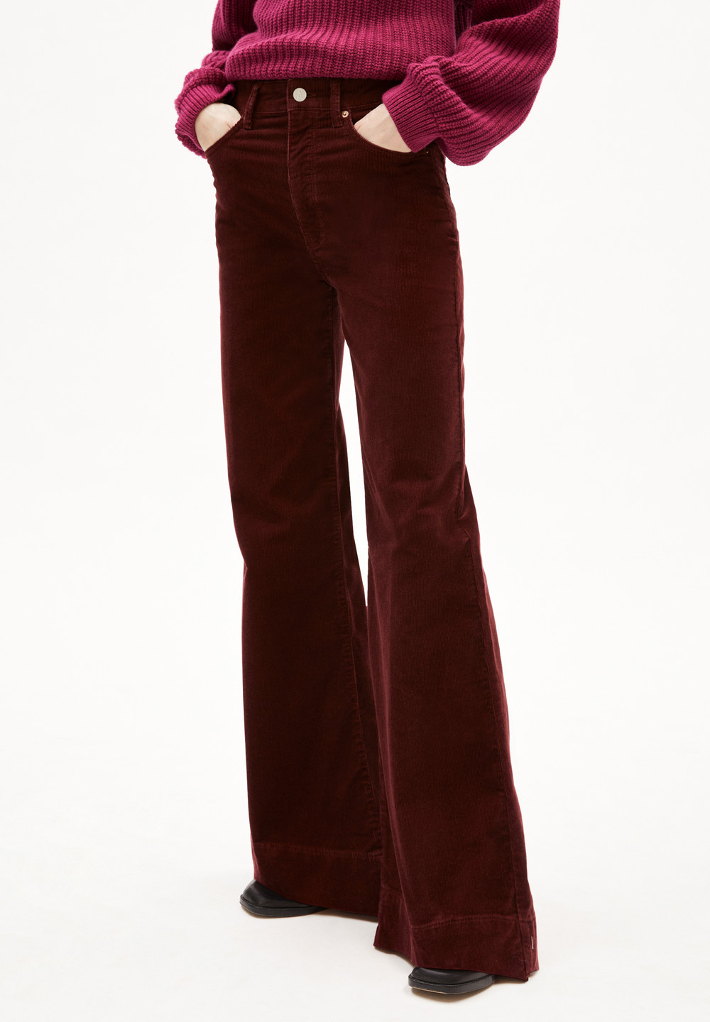 ARMEDANGELS MURLIAA CORDUROY Woven Pants made of Organic Cotton Mix Cranberry Juice | YLIWQ8152