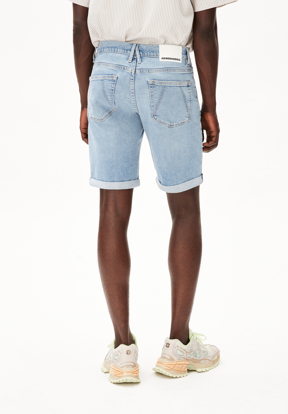 ARMEDANGELS NAAILO HEMP Denim Shorts made of Organic Cotton Hemp Mix Blankyt | BQJGX9342