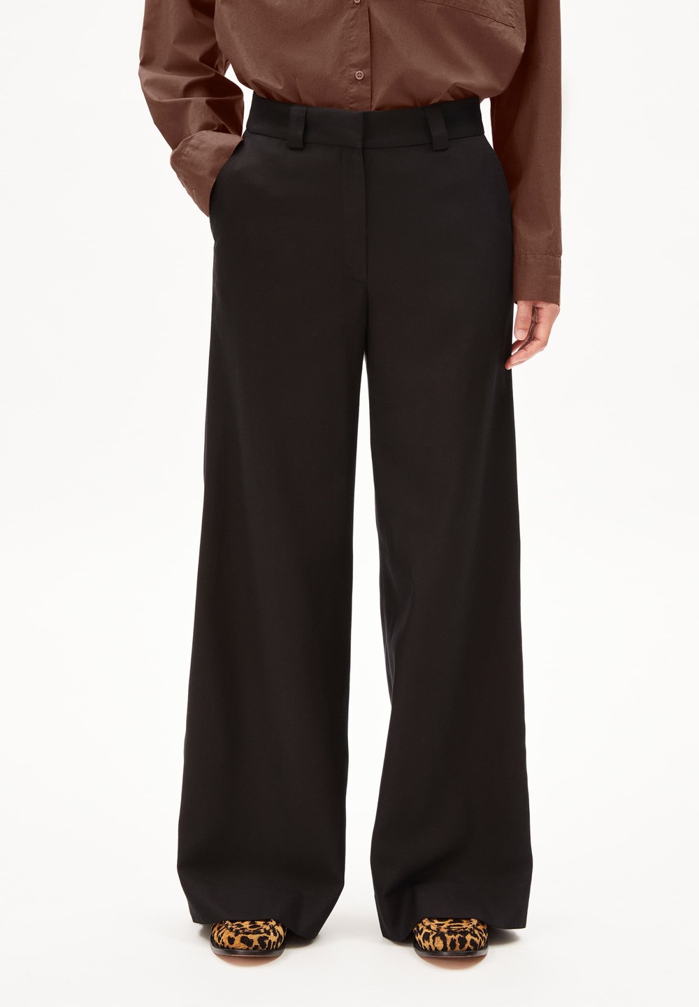 ARMEDANGELS NAGASSAA Woven Pants made of TENCEL™ Lyocell Mix Černé | NQXIZ5240