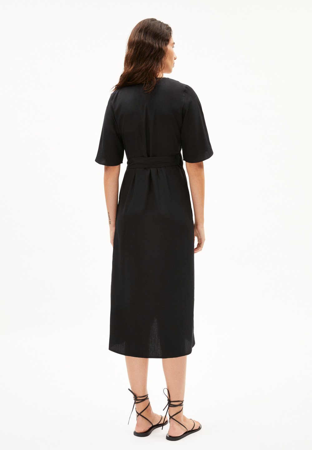 ARMEDANGELS NATAALE Woven Dress Regular Fit made of TENCEL™ Lyocell Mix Černé | XTNJS5430