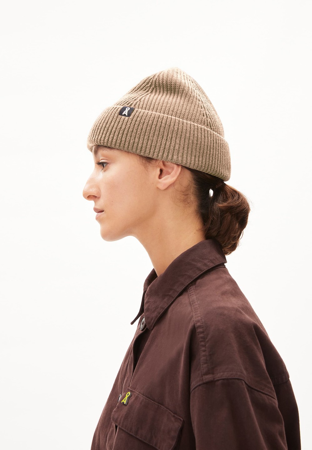 ARMEDANGELS NILDAAO COTTON Beanie made of Organic Cotton Cinnamon Dust | SHXBQ3407