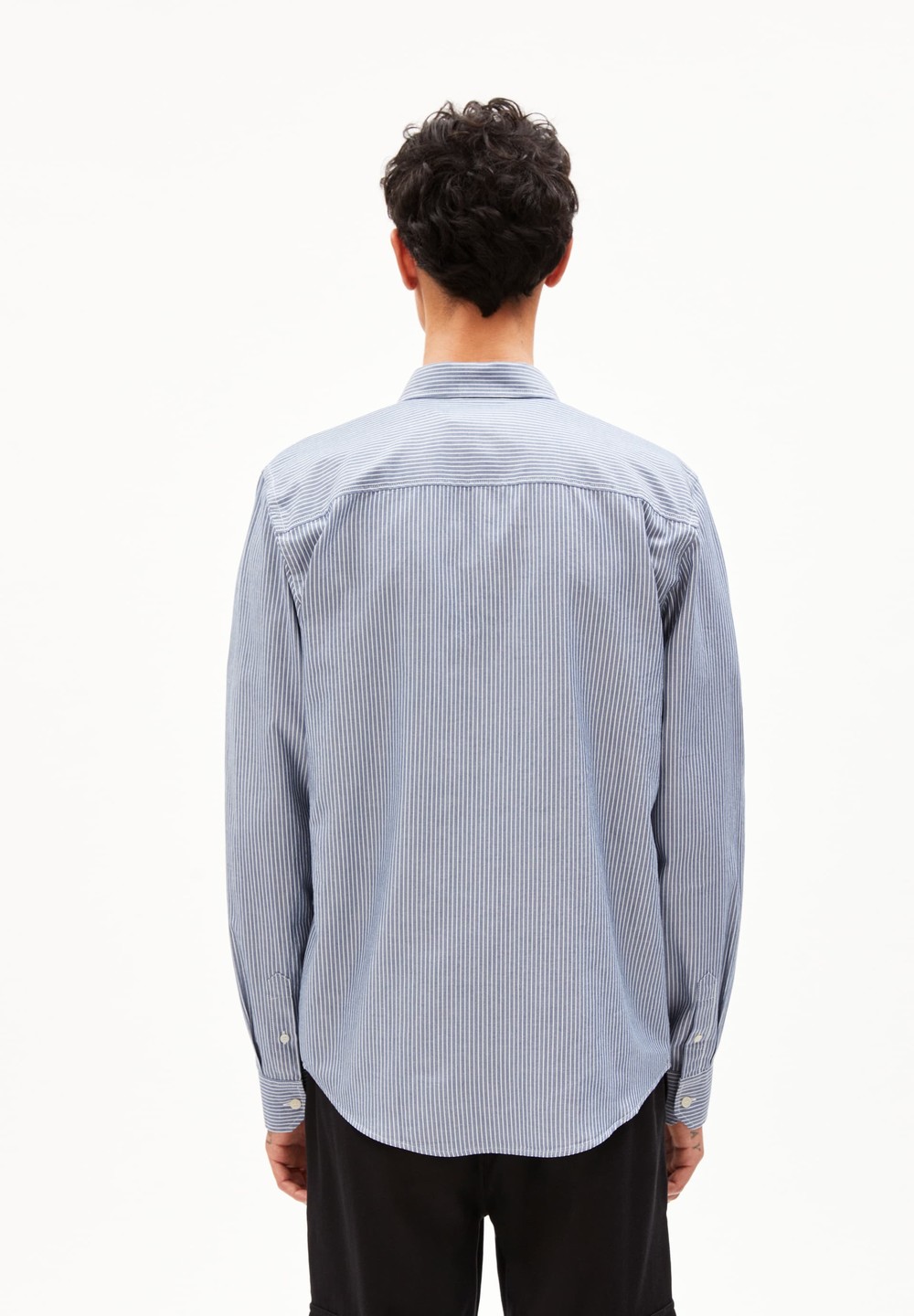 ARMEDANGELS QUAASA STRIPES Shirt Regular Fit made of Organic Cotton Indigo | AEYWS5032