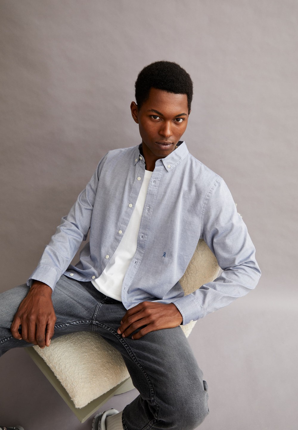 ARMEDANGELS QUAASA Shirt Regular Fit made of Organic Cotton Indigo | EHVLF9542