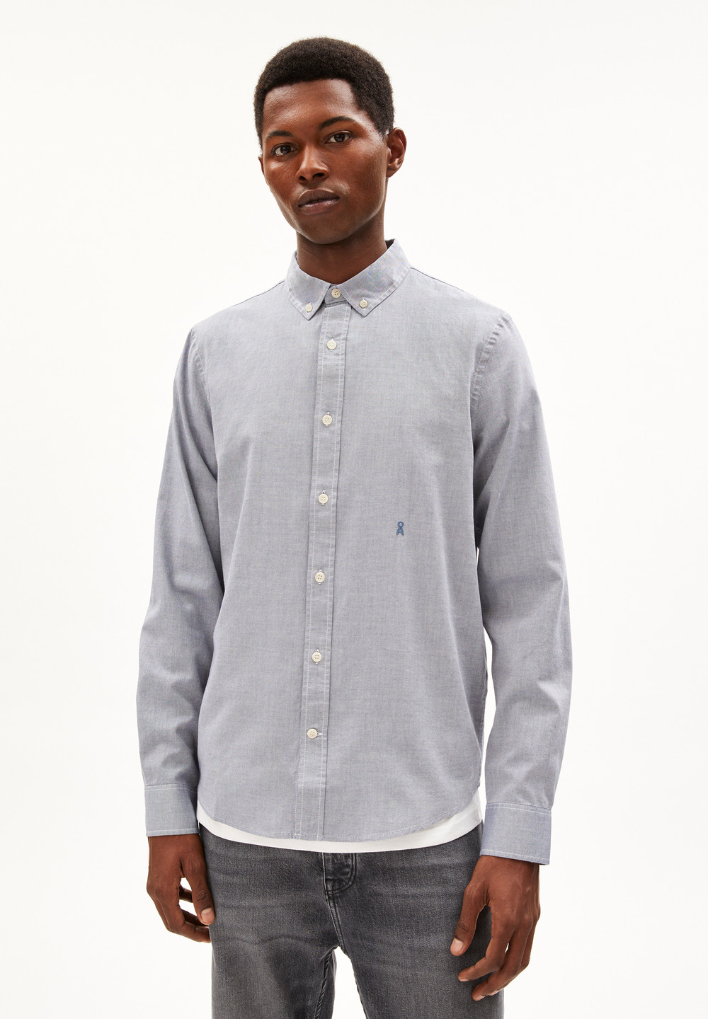 ARMEDANGELS QUAASA Shirt Regular Fit made of Organic Cotton Indigo | EHVLF9542