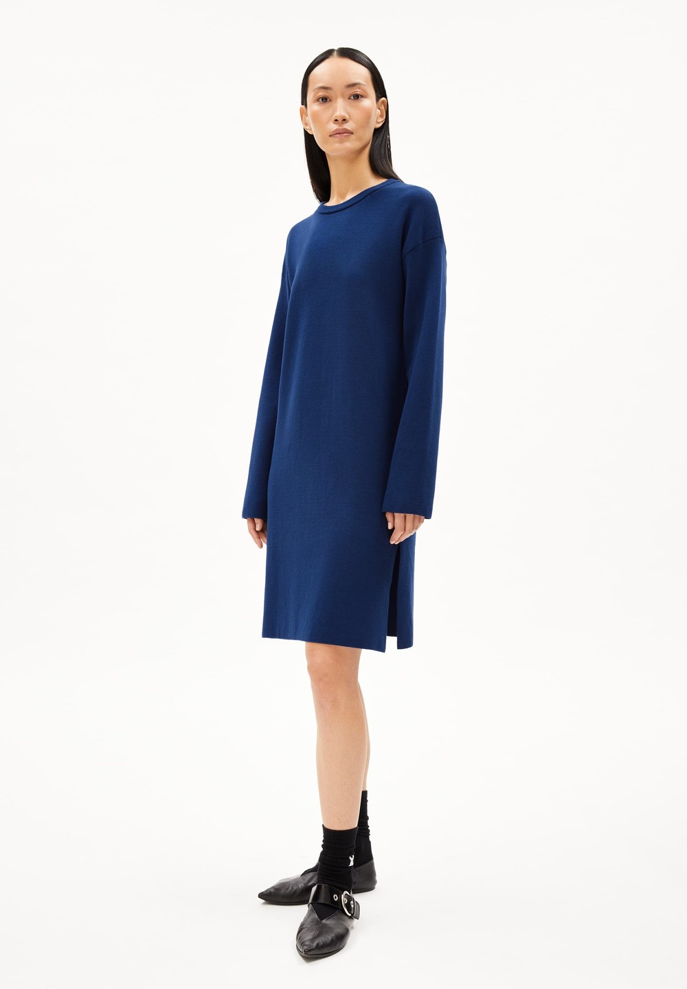 ARMEDANGELS ROSANNIAAS Knit Dress Relaxed Fit made of Organic Cotton Indigo | CUODK9682