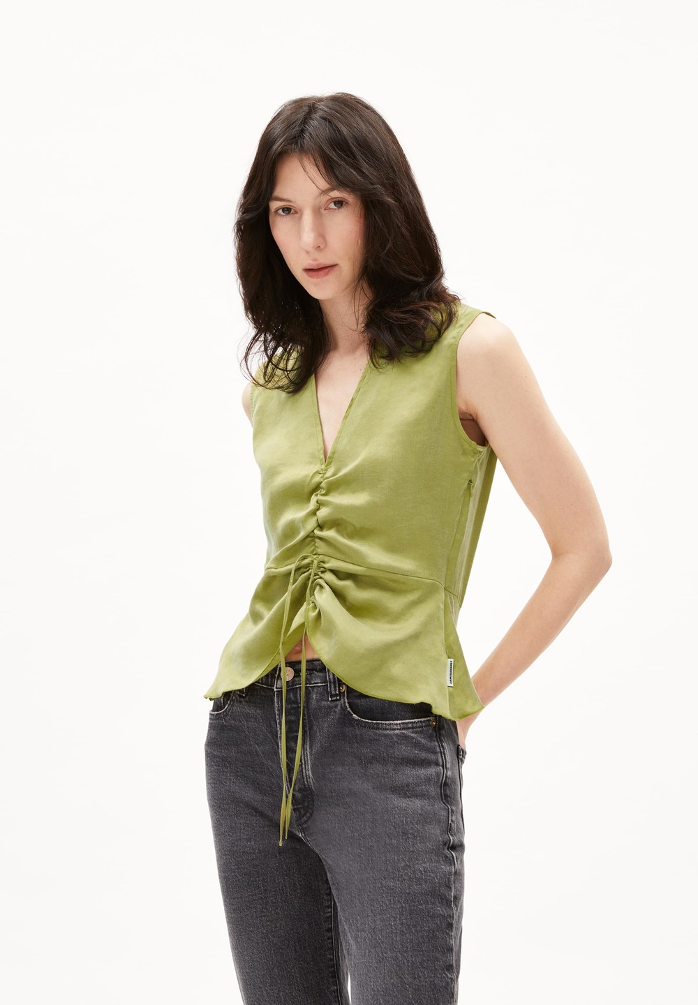 ARMEDANGELS SISLAA Top Regular Fit made of TENCEL™ Lyocell Mix New Moss | VMRBI3291