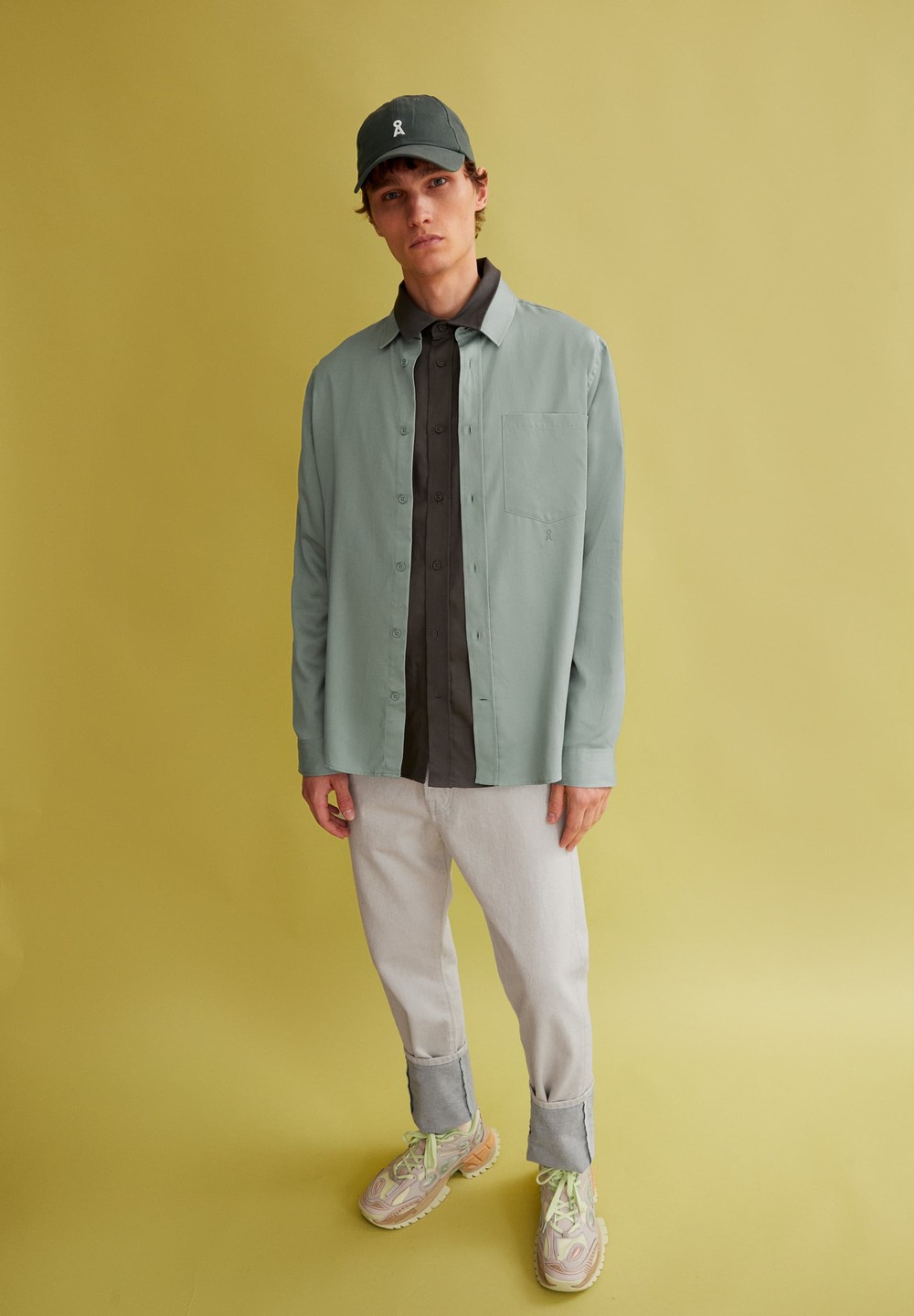 ARMEDANGELS SKJORTAAS Shirt Relaxed Fit made of TENCEL™ Lyocell Mix Morning Dew | KFSAU9102