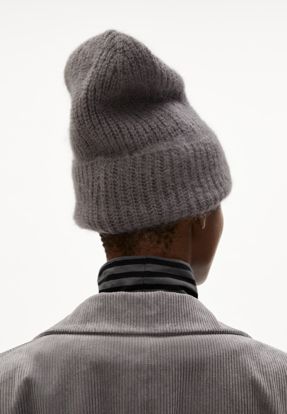 ARMEDANGELS SNOWAA Beanie made of Mohair Wool Mix Iron Cast | NCGWO0562