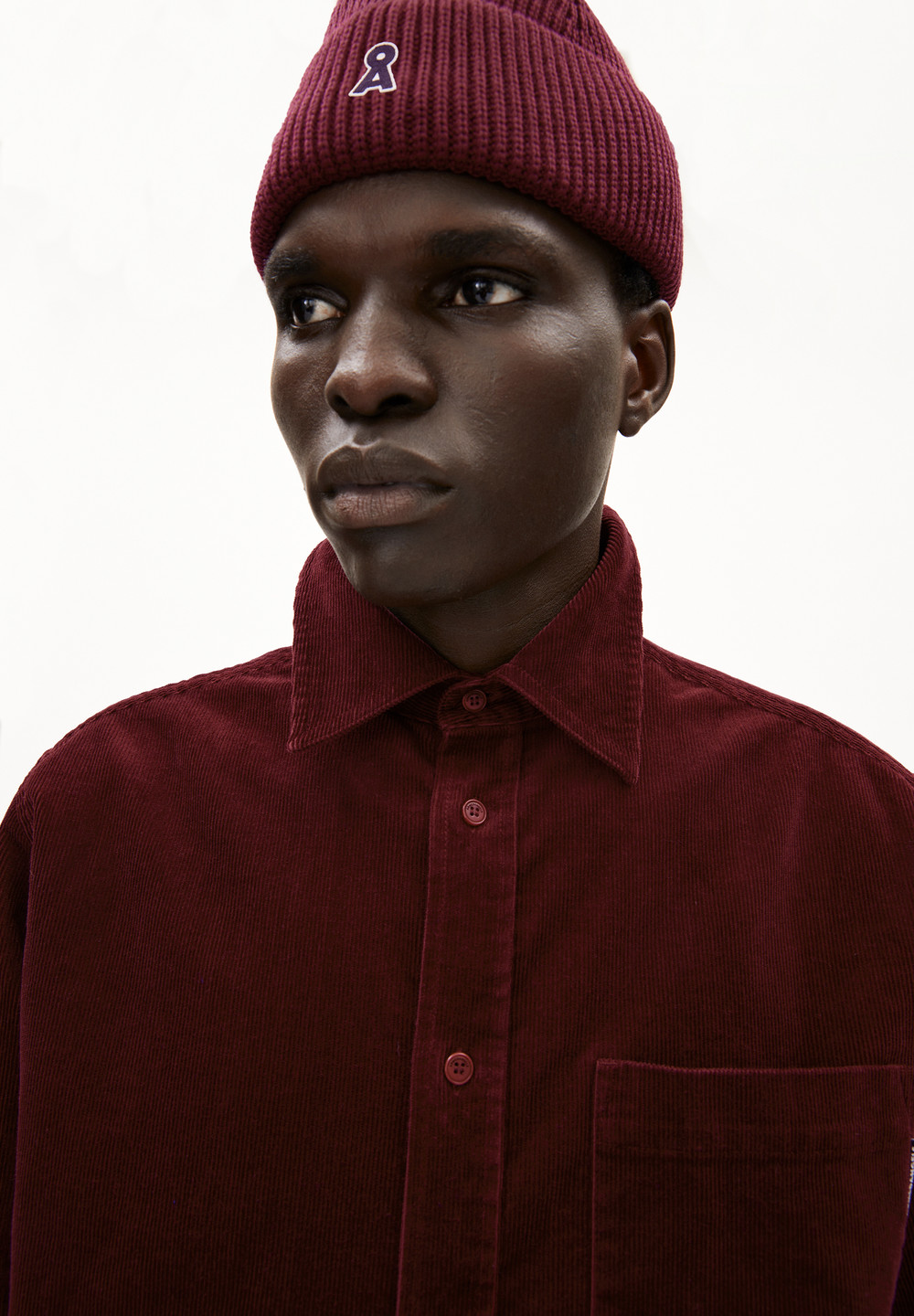 ARMEDANGELS SOMAAN Overshirt Regular Fit made of Organic Cotton Mix Cranberry Juice | VUOZF6580