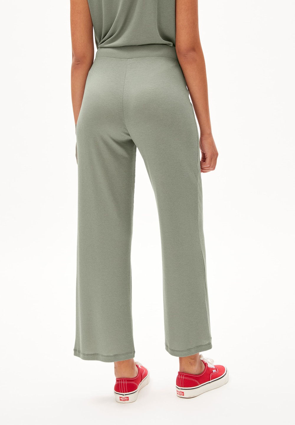 ARMEDANGELS STELLAARA Jersey Pants made of TENCEL™ Lyocell Mix Šedé Zelene | KOVXU1628