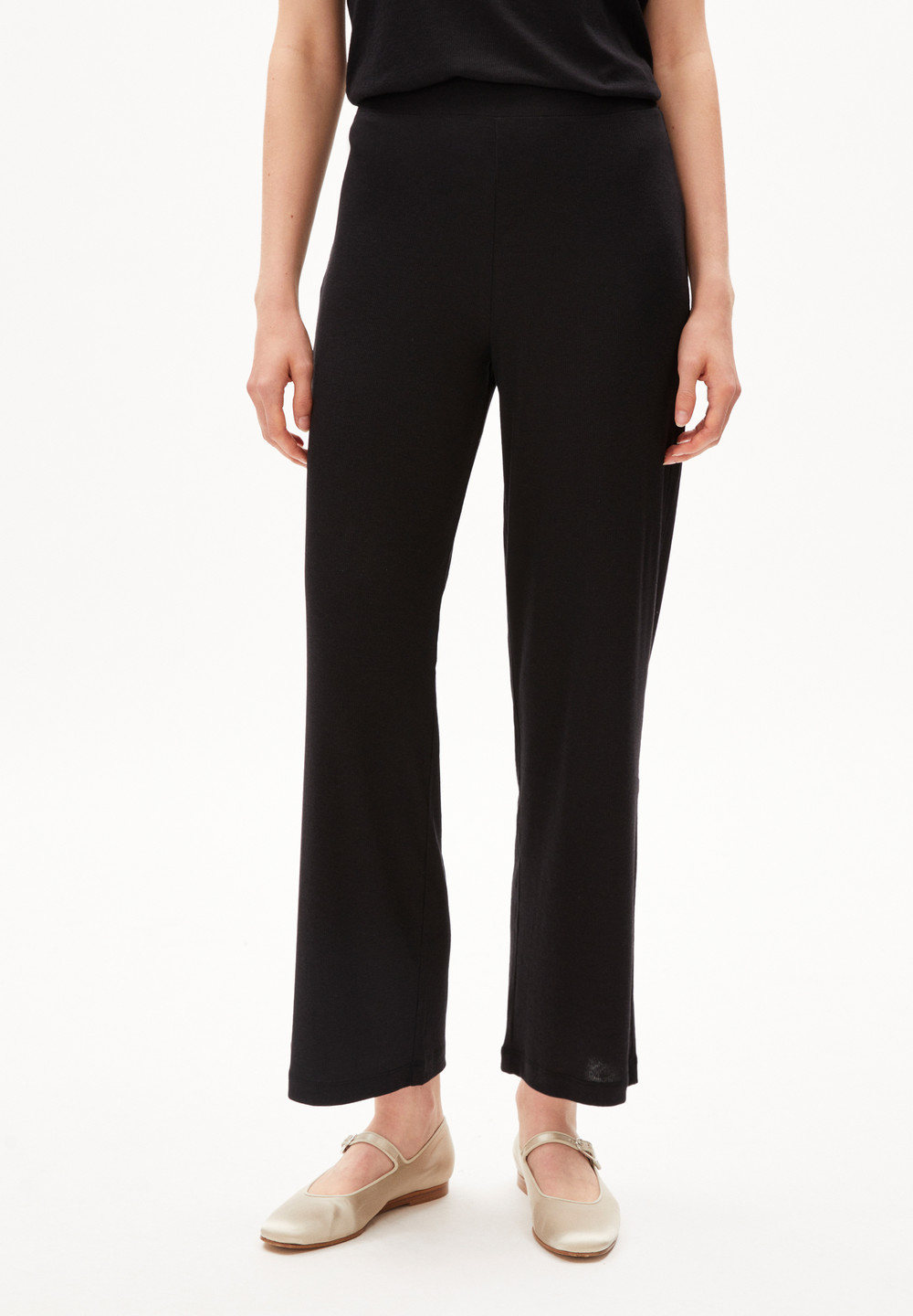 ARMEDANGELS STELLAARA Jersey Pants made of TENCEL™ Lyocell Mix Černé | GKHNX7019