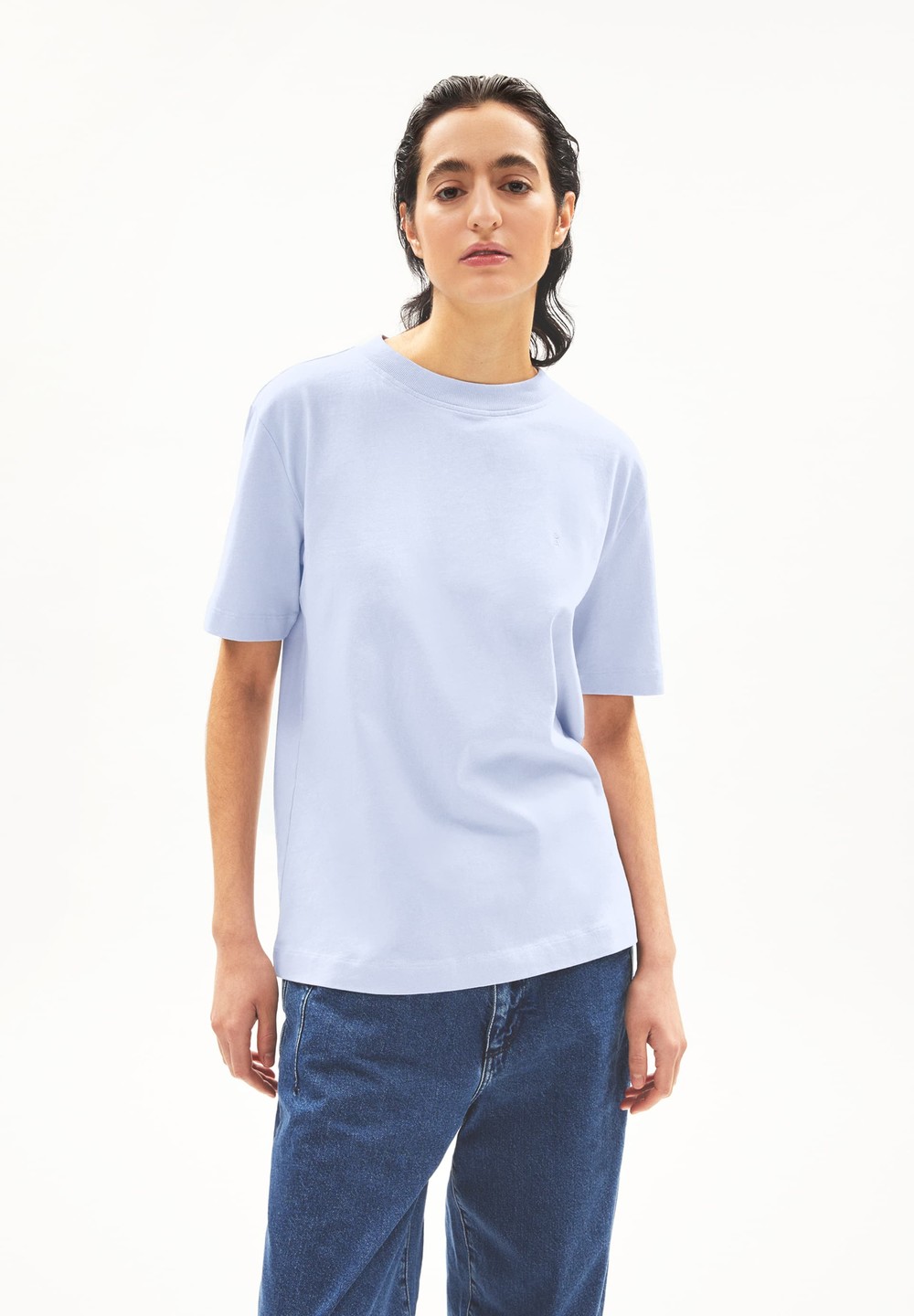 ARMEDANGELS TARJAA Heavyweight T-Shirt Loose Fit made of Organic Cotton Mix Morning Sky | FYUWV3809