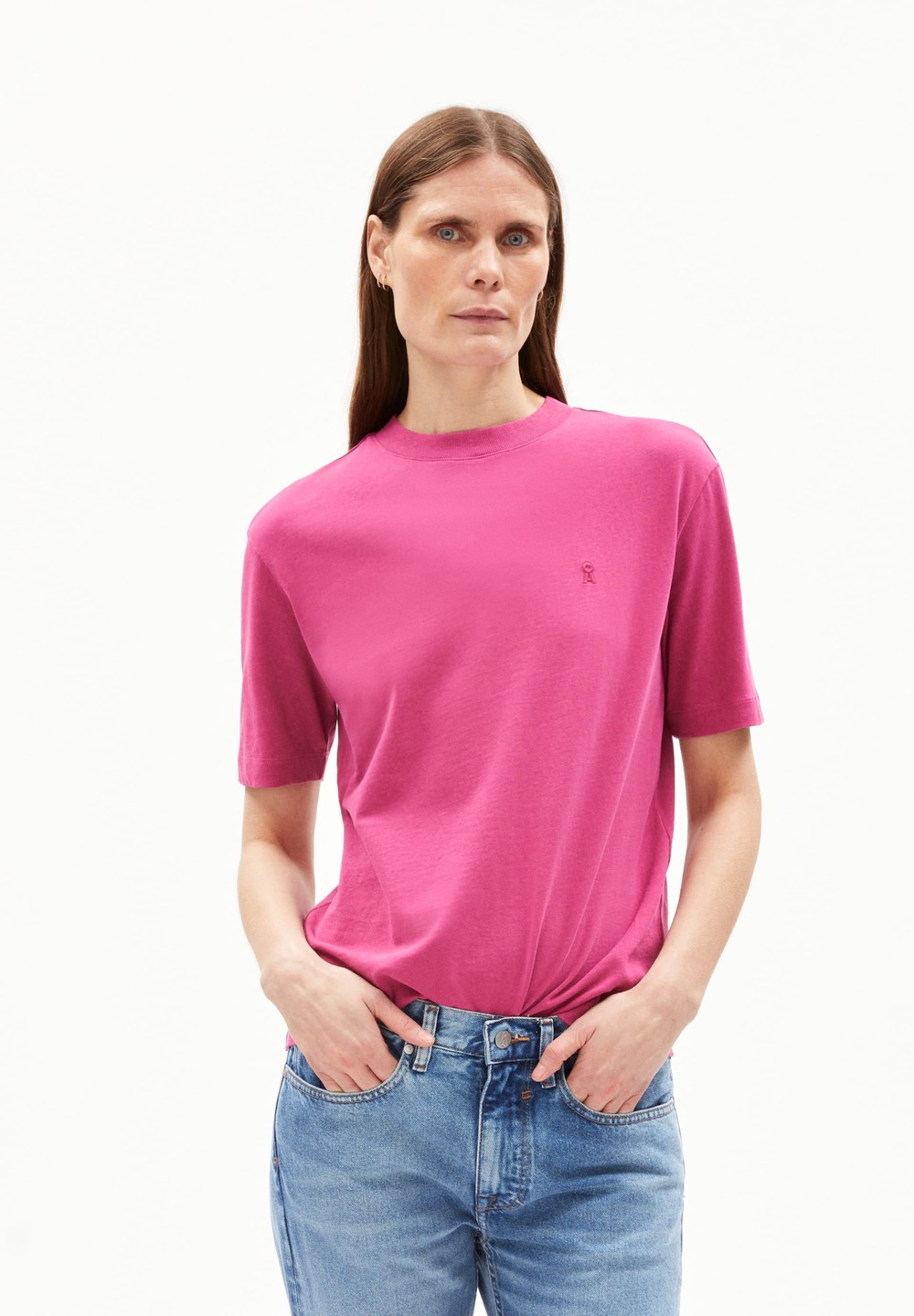 ARMEDANGELS TARJAA Heavyweight T-Shirt Loose Fit made of Organic Cotton Mix Crushed Berry | ZMPJI4823