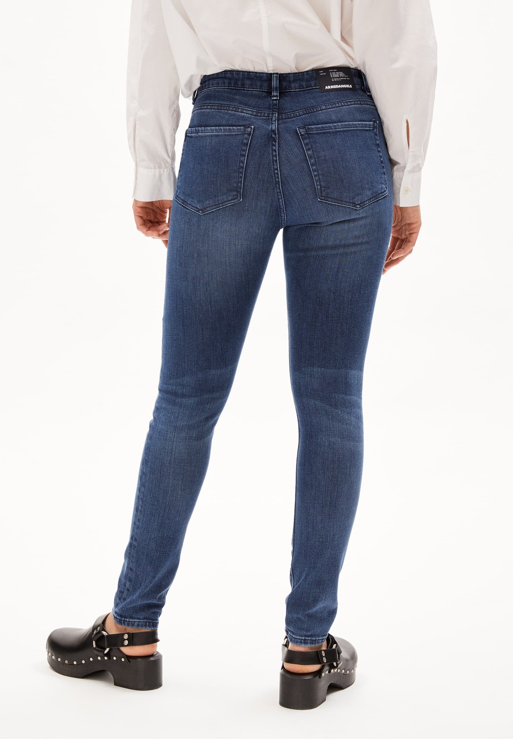 ARMEDANGELS TILLAA Jeans Skinny Leg Mid Waist Organic Cotton Mix X-Stretch Blankyt Světle Modré | SUJGH5768