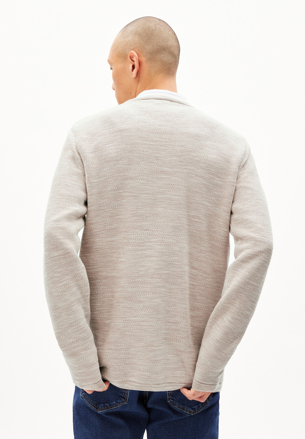 ARMEDANGELS TOLAA Sweater Regular Fit made of Organic Cotton Sand Stone-oatmilk | AJKDM7394