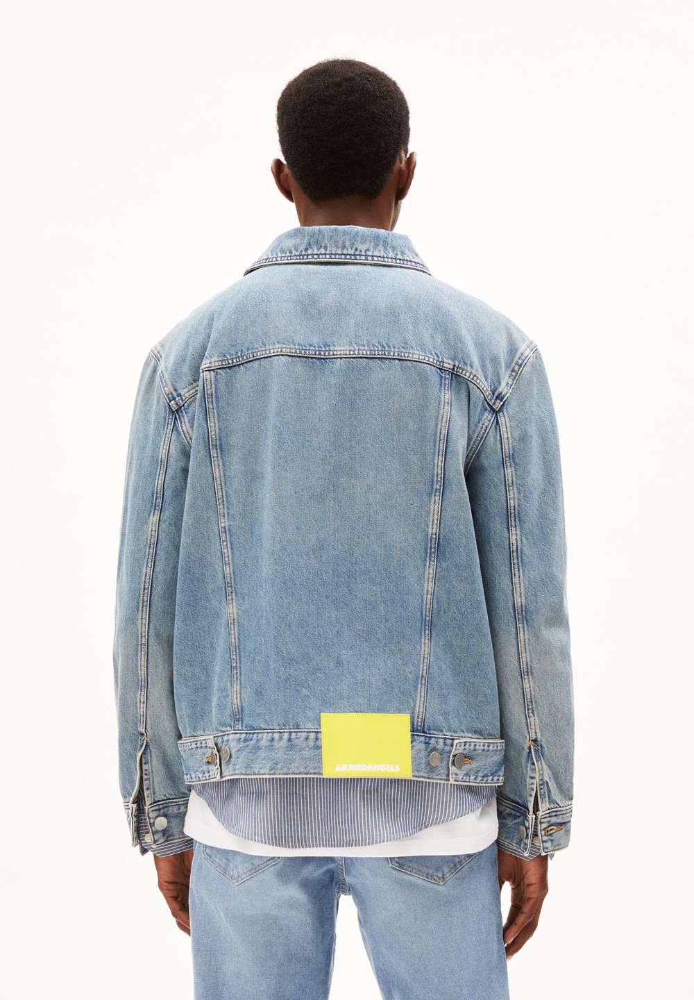 ARMEDANGELS TRAAKA Denim Jacket Oversized Fit made of Organic Cotton Mix Blankyt | WEHUC8620