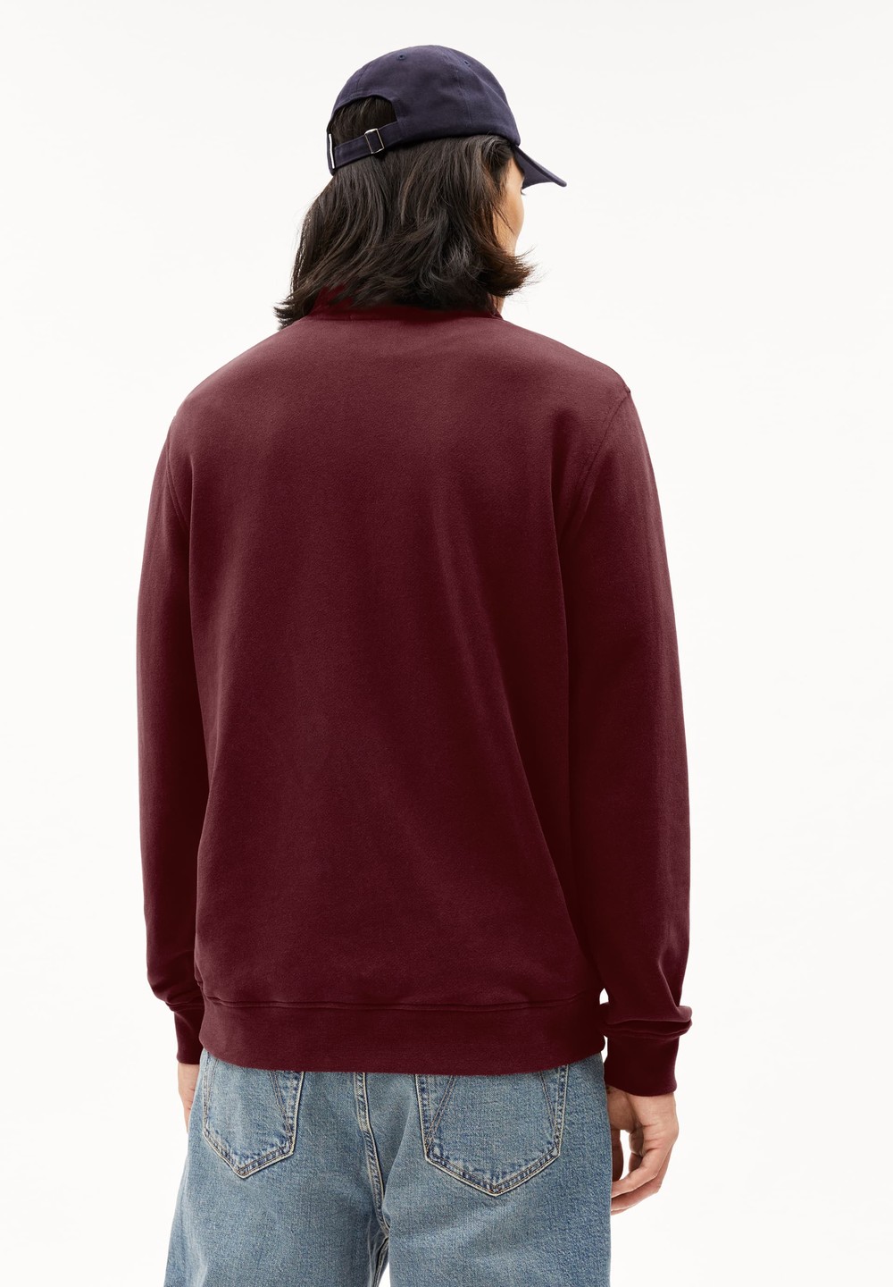 ARMEDANGELS WAARLO COMFORT Sweatshirt Regular Fit made of Organic Cotton Mix Cranberry Juice | BMTYJ7293