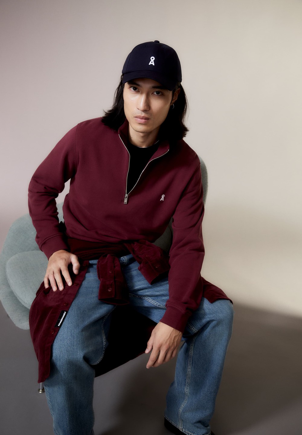 ARMEDANGELS WAARLO COMFORT Sweatshirt Regular Fit made of Organic Cotton Mix Cranberry Juice | BMTYJ7293