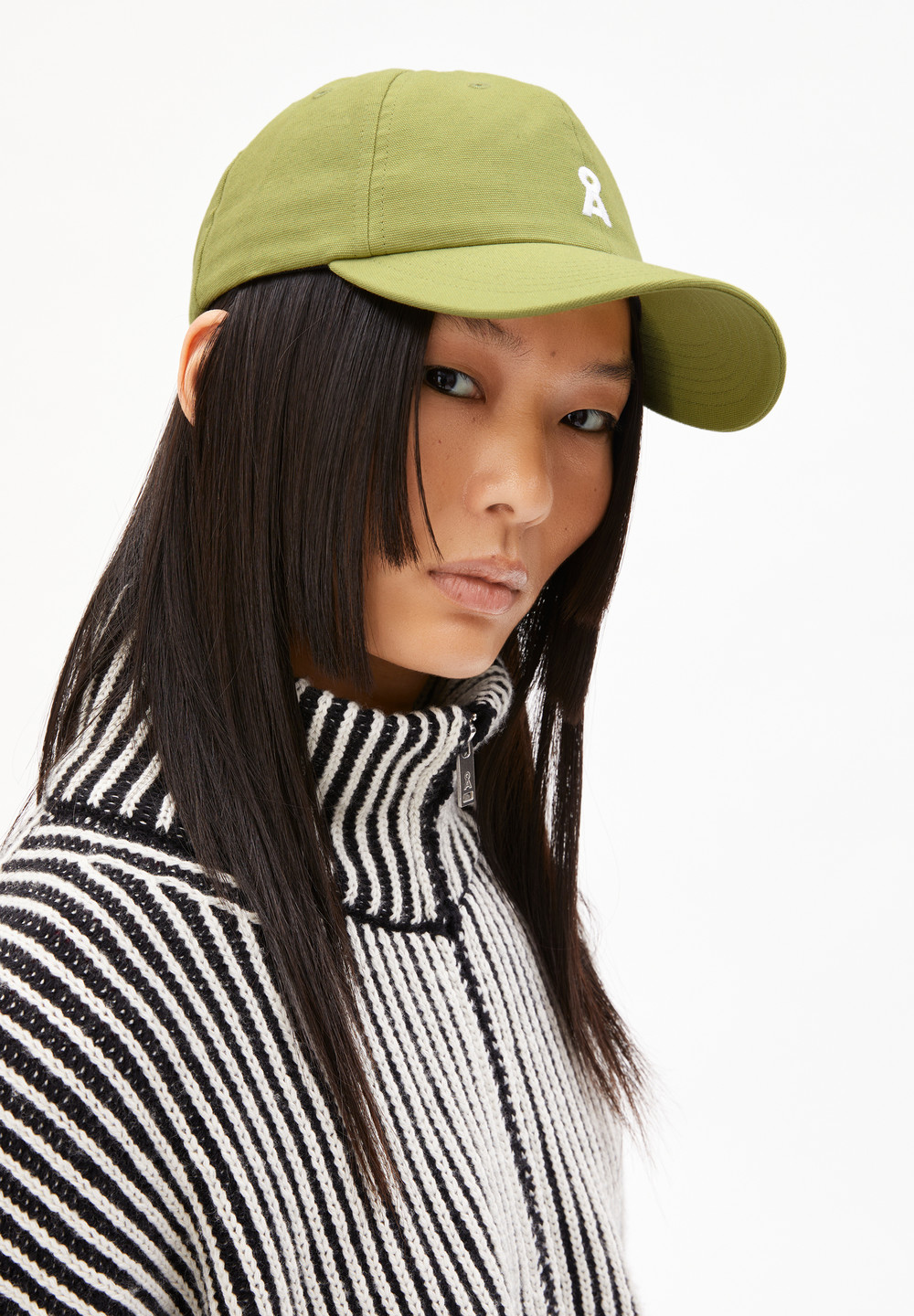 ARMEDANGELS YENAAS BOLD Cap made of Organic Cotton New Moss | CZGVW2791