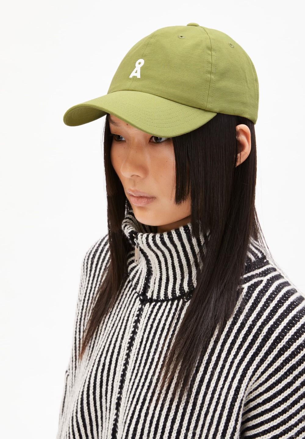 ARMEDANGELS YENAAS BOLD Cap made of Organic Cotton New Moss | CZGVW2791