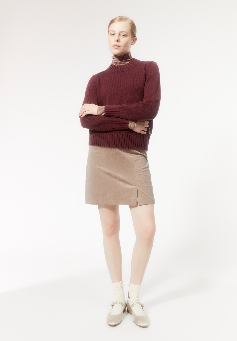 ARMEDANGELS ZAILAA CORDUROY Woven Skirt Regular Fit made of Organic Cotton Mix Cinnamon Dust | GUHKX9480